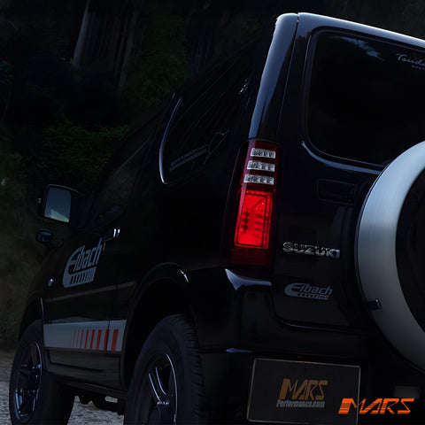 JDM Clear Red LED Tail Lights with LED Indicators for Suzuki Jimny SN 1999 - 2018 - Mars Performance