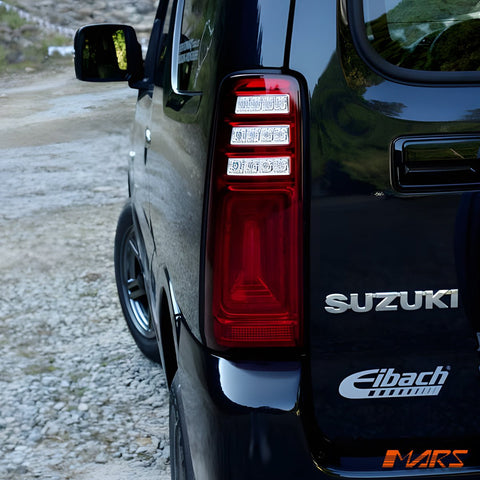 JDM Clear Red LED Tail Lights with LED Indicators for Suzuki Jimny SN 1999 - 2018 - Mars Performance