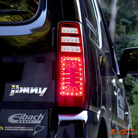 JDM Clear Red LED Tail Lights with LED Indicators for Suzuki Jimny SN 1999 - 2018 - Mars Performance