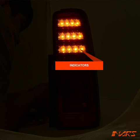 JDM Clear Red LED Tail Lights with LED Indicators for Suzuki Jimny SN 1999 - 2018 - Mars Performance