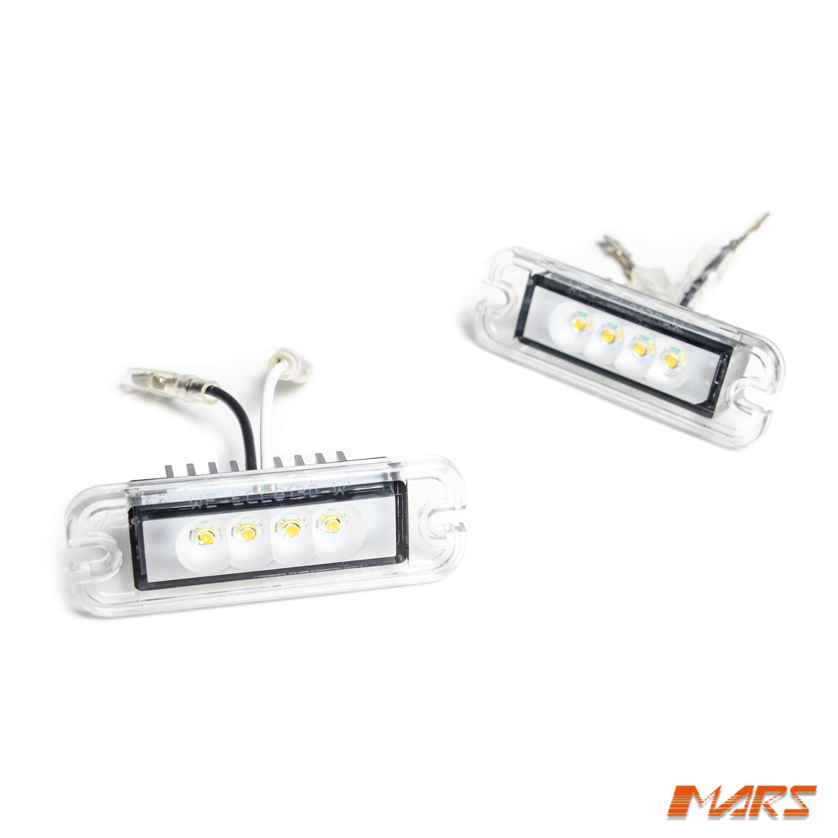 LED Rear Bumper Number Plate License lights for Mercedes - Benz W463 G - Class 1986 - 2018 & E55 E63 AMG - Mars Performance