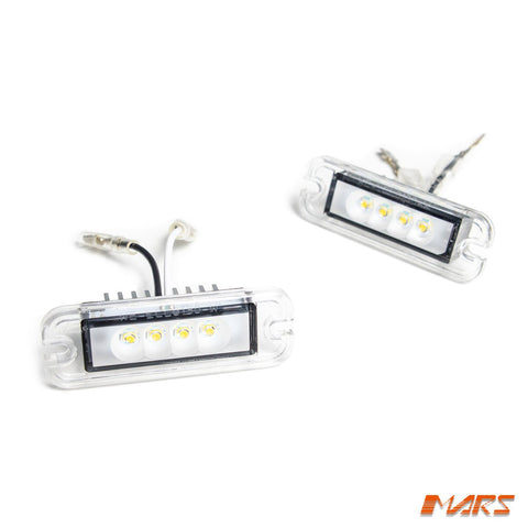 LED Rear Bumper Number Plate License lights for Mercedes - Benz W463 G - Class 1986 - 2018 & E55 E63 AMG - Mars Performance