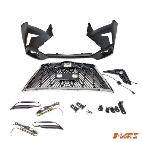 LX Style Front Bumper bar Bodykit with Grille & LED DRL for Toyota Hilux REVO & ROCCO 2015 - 2020 - Mars Performance