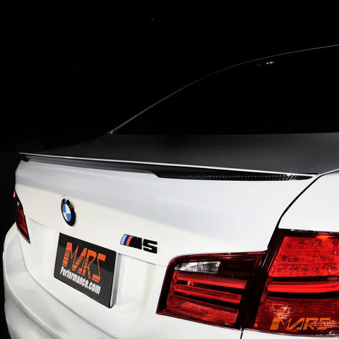 M Performance Style Carbon Rear Trunk Lip Spoiler Wing Bodykit for BMW F10 5 - Series Sedan & M5 2010 - 2016 - Mars Performance