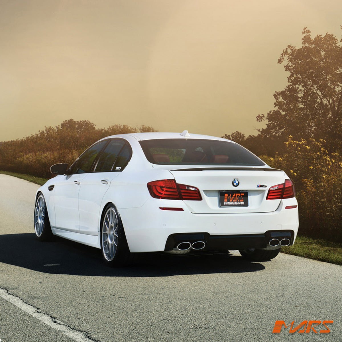 M Performance Style Carbon Rear Trunk Lip Spoiler Wing Bodykit for BMW F10 5 - Series Sedan & M5 2010 - 2016 - Mars Performance