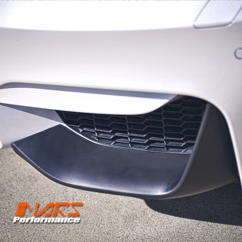 M Performance Style Matt Black Front Bumper Bar Splitter Covers for BMW F80 M3 & F82 F83 M4 - Mars Performance