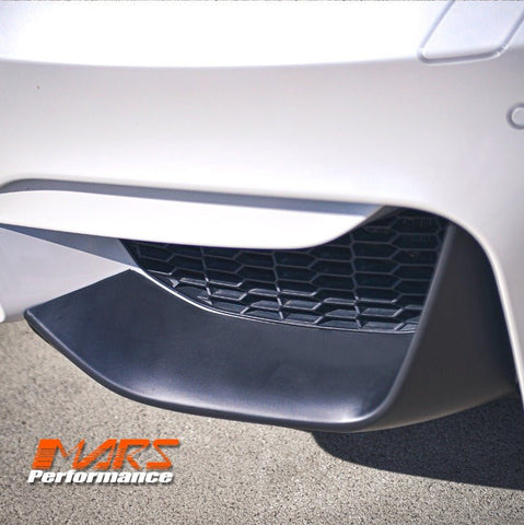 M Performance Style Matt Black Front Bumper Bar Splitter Covers for BMW F80 M3 & F82 F83 M4 - Mars Performance