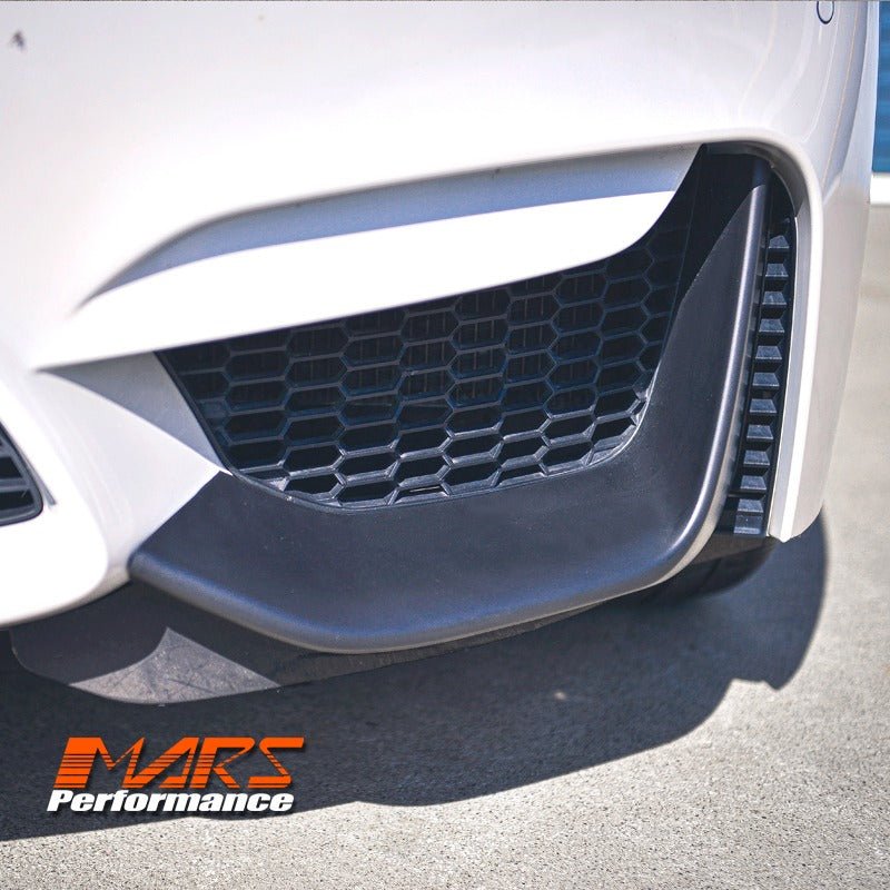 M Performance Style Matt Black Front Bumper Bar Splitter Covers for BMW F80 M3 & F82 F83 M4 - Mars Performance