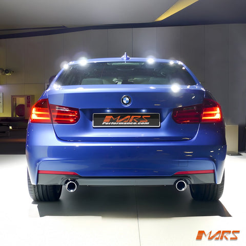 M Sport Style Rear Bumper Bar Bodykit with Twin Exhaust Outlet for BMW 3 - Series F30 Sedan 335i 340i 2012 - 2018 - Mars Performance