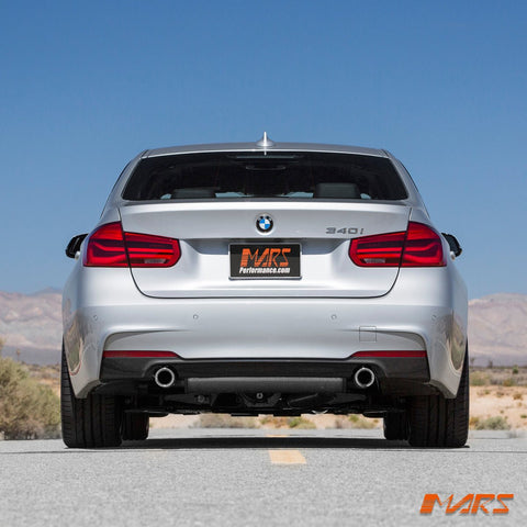 M Sport Style Rear Bumper Bar Bodykit with Twin Exhaust Outlet for BMW 3 - Series F30 Sedan 335i 340i 2012 - 2018 - Mars Performance