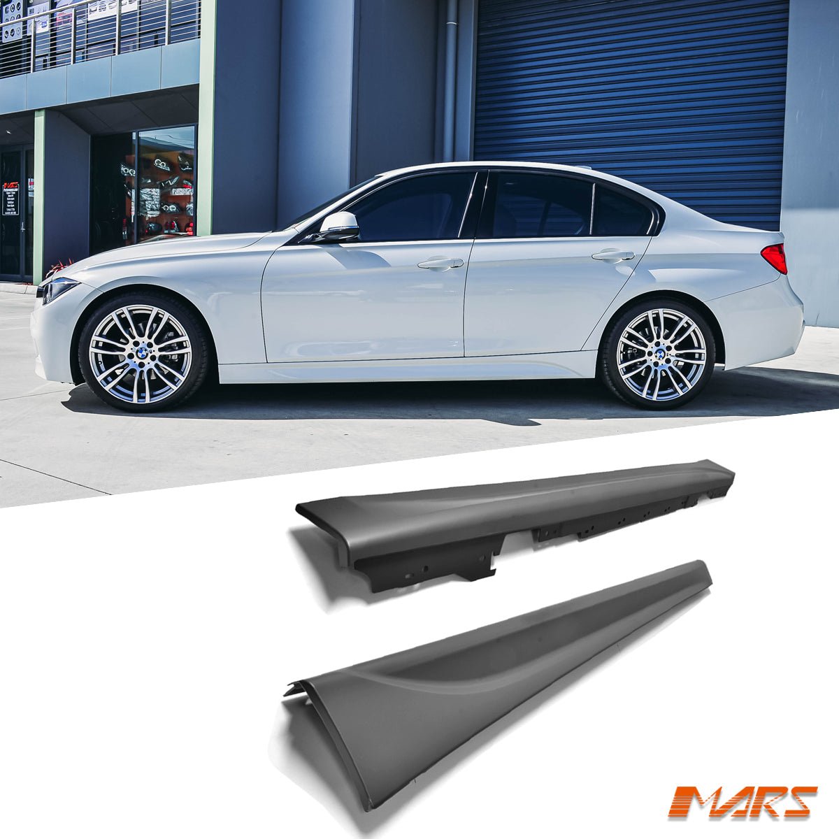M Sports Style Plastic Bodykit Lower Side Skirts for BMW 3 - Series F30 Sedan 2012 - 2018 - Mars Performance