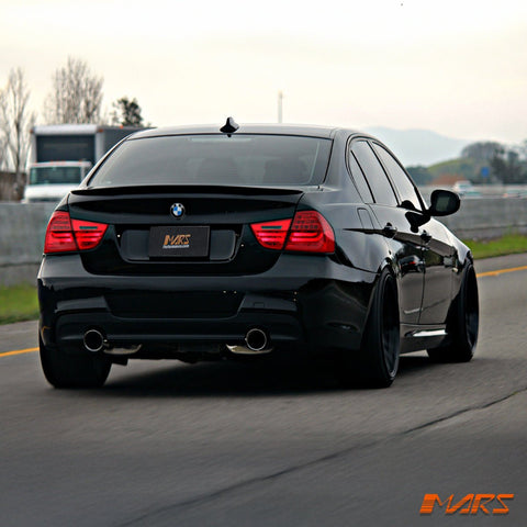 M Tech Sport Style Rear Bumper Bar Bodykit with Twin Exhaust Outlet for BMW 3 Series E90 Sedan 335i 2005 - 2011 - Mars Performance