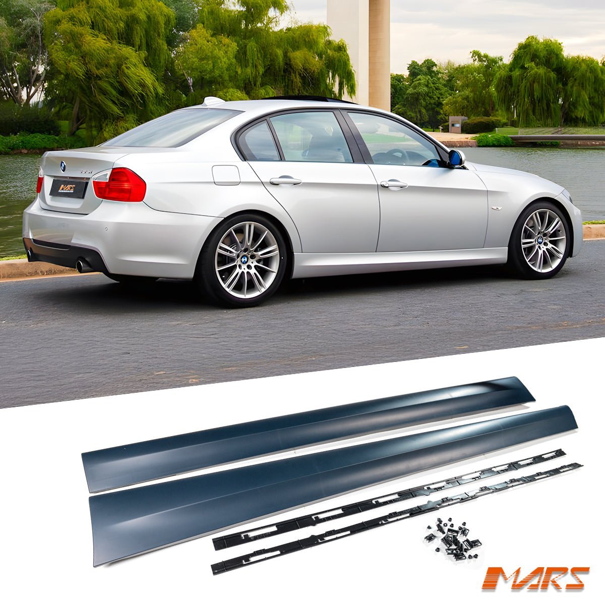 M Tech Sport style side skirts Bodykit for BMW 3 - Series E90 Sedan & E91 Wagon 2005 - 2011 - Mars Performance