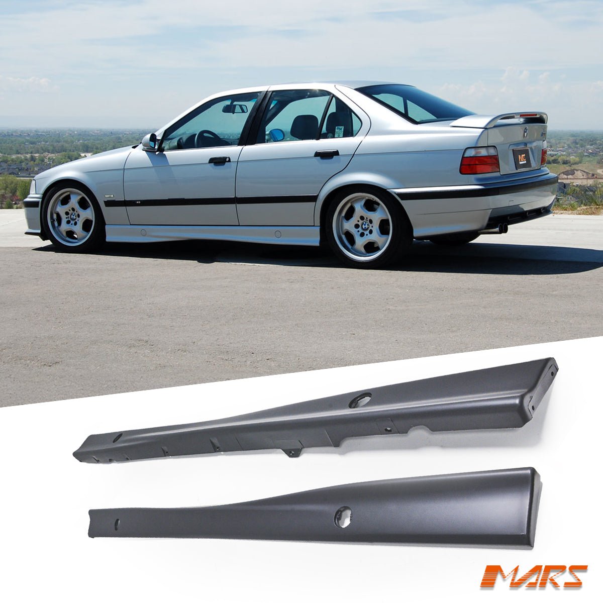 M3 Style Lower Side Skirts Bodykit For BMW E36 3 - Series SEDAN & CONVERTIBLE & COUPE 1991 - 1999 - Mars Performance