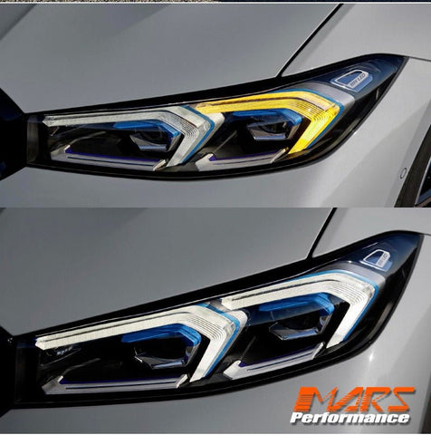 M340i LCI Style Facelift Upgrade Front Bumper Bodykit & Head lights for BMW 3 - Series G20 Sedan & G21 Wagon Pre LCI 2018 - 2022 - Mars Performance