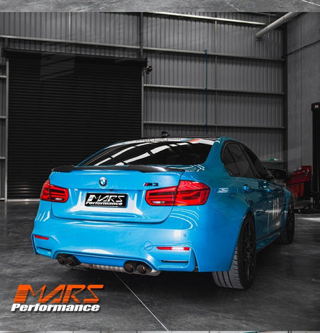 M4 Style Carbon Fibre Rear trunk boot lip Spoiler Bodykit for BMW 3 Series F30 & M3 F80 Sedan - Mars Performance