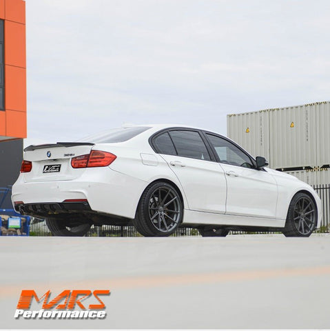 M4 Style Carbon Fibre Rear trunk boot lip Spoiler Bodykit for BMW 3 Series F30 & M3 F80 Sedan - Mars Performance