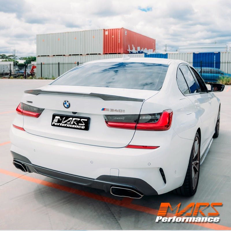 M4 Style Carbon Fibre Rear trunk boot lip Spoiler Wing Bodykit for BMW 3 Series G20 & G80 M3 Sedan 2018 - 2025 - Mars Performance