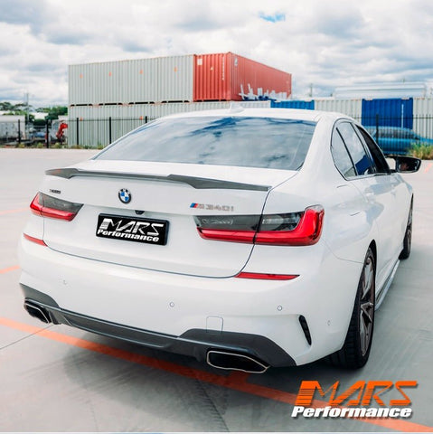 M4 Style Carbon Fibre Rear trunk boot lip Spoiler Wing Bodykit for BMW 3 Series G20 & G80 M3 Sedan 2018 - 2025 - Mars Performance