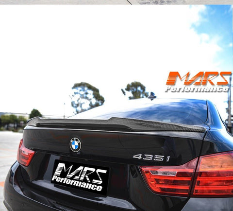 M4 Style Carbon Fibre Rear trunk boot lip Spoiler Wing Bodykit for BMW 4 - Series F36 4 doors Grand Coupe - Mars Performance