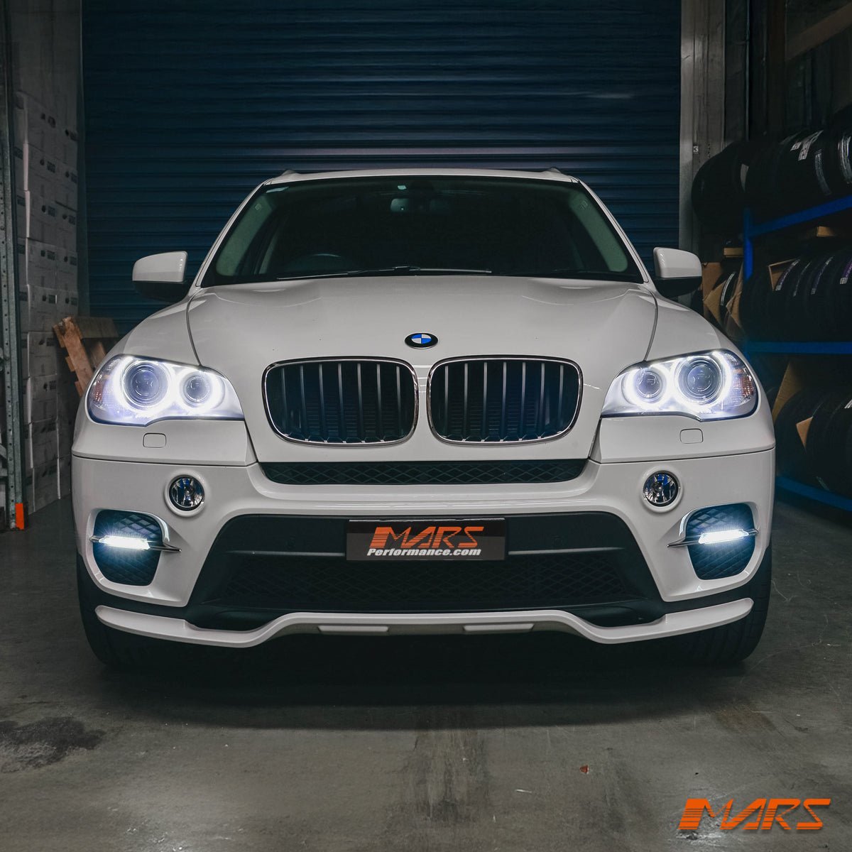 MARS Bumper Bar LED DRL Day - Time Fog Lights Cover for BMW X5 E70 LCI 2011 - 2013 - Mars Performance