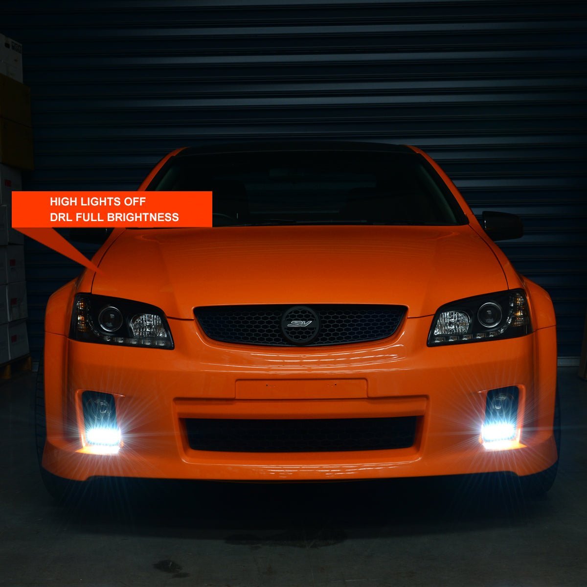 MARS Bumper Bar LED DRL Day - Time Fog Lights Cover for Holden Commodore VE Series 1 SS SV6 SSV - Mars Performance