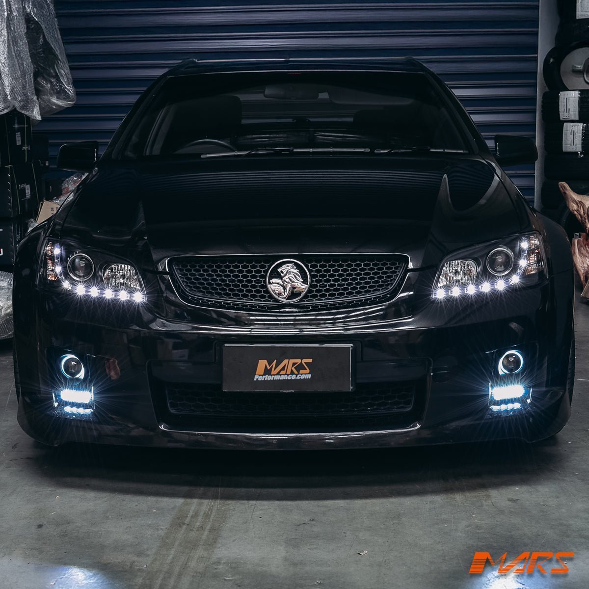 MARS Bumper Bar LED DRL Day - Time Fog Lights Cover for Holden Commodore VE Series 1 SS SV6 SSV - Mars Performance