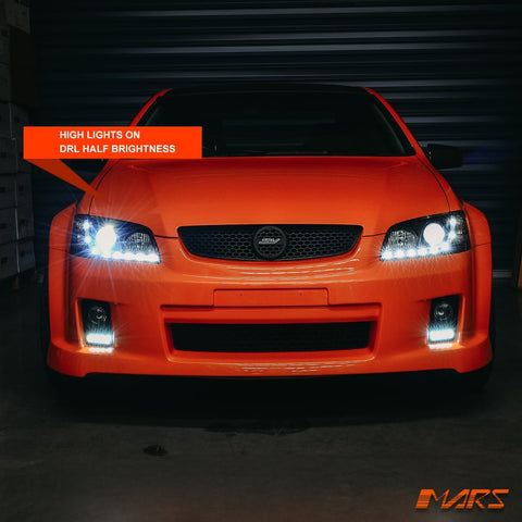 MARS Bumper Bar LED DRL Day - Time Fog Lights Cover for Holden Commodore VE Series 1 SS SV6 SSV - Mars Performance