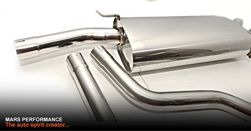 MARS Dual Outlet Twin Muffler Exhaust Catback System for AUDI A4 B6 B7 1.8T 2.0T - Mars Performance