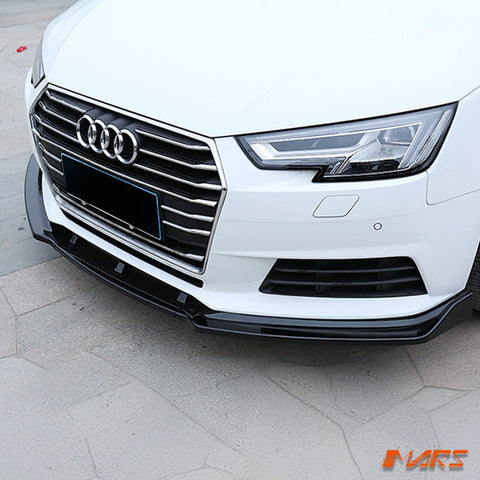 MARS Gloss Black Front Bumper Bar Lip Spoiler Bodykit for AUDI A4 B9 Sedan & Avant 2016 - 2018 - Mars Performance