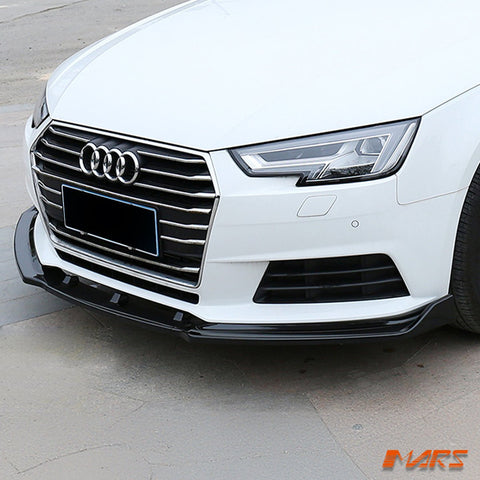 MARS Gloss Black Front Bumper Bar Lip Spoiler Bodykit for AUDI A4 B9 Sedan & Avant 2016 - 2018 - Mars Performance
