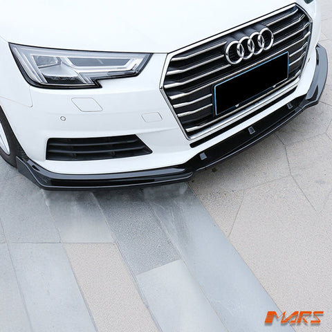 MARS Gloss Black Front Bumper Bar Lip Spoiler Bodykit for AUDI A4 B9 Sedan & Avant 2016 - 2018 - Mars Performance
