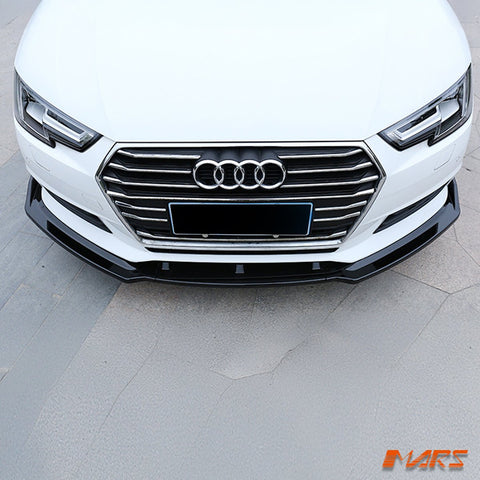 MARS Gloss Black Front Bumper Bar Lip Spoiler Bodykit for AUDI A4 B9 Sedan & Avant 2016 - 2018 - Mars Performance
