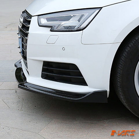 MARS Gloss Black Front Bumper Bar Lip Spoiler Bodykit for AUDI A4 B9 Sedan & Avant 2016 - 2018 - Mars Performance