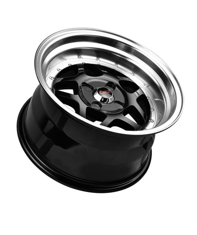 MARS JDM MP - 30 16x9 Inch Gloss Black with Polished Deep Dish Alloy Wheels Rims - Mars Performance