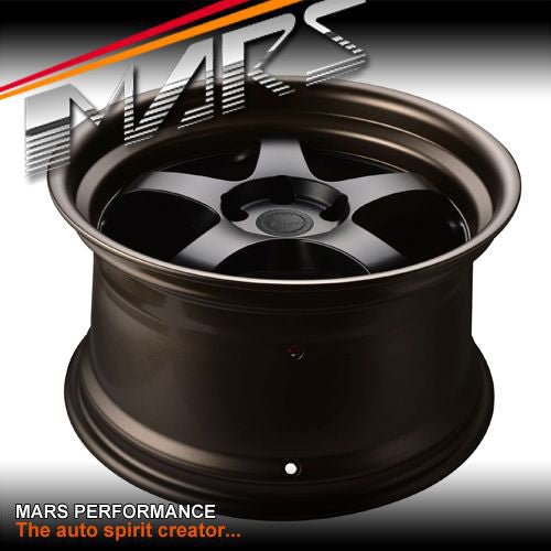 MARS JDM MP - S1 18 Inch Matt black Face with deep Matt bronze dish Alloy Wheels Rims - Mars Performance