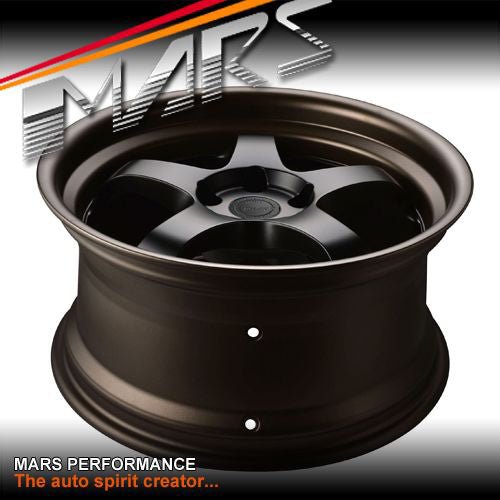 MARS JDM MP - S1 18 Inch Matt black Face with deep Matt bronze dish Alloy Wheels Rims - Mars Performance