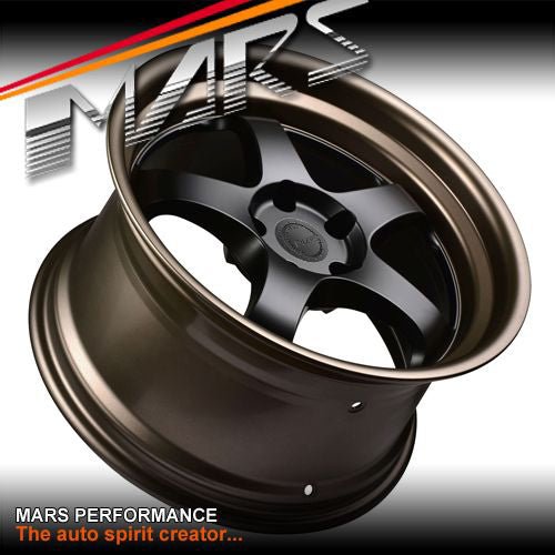MARS JDM MP - S1 18 Inch Matt black Face with deep Matt bronze dish Alloy Wheels Rims - Mars Performance