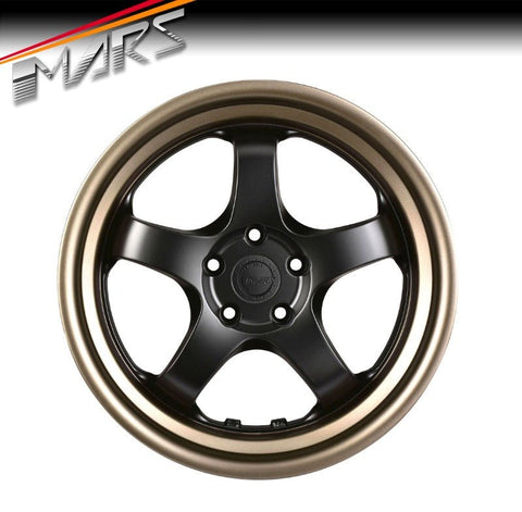 MARS JDM MP - S1 18 Inch Matt black Face with deep Matt bronze dish Alloy Wheels Rims - Mars Performance