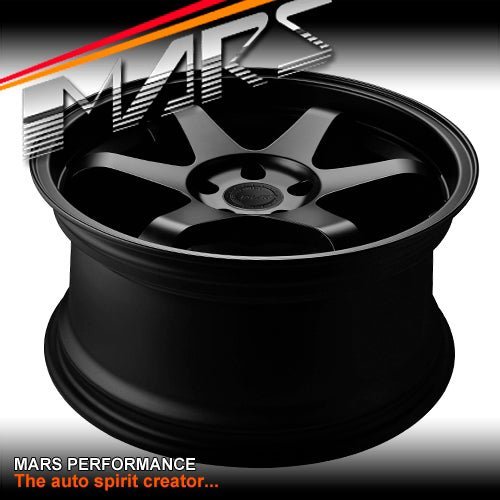 MARS MP - 37 18 inch JDM Stag Matt Black Alloy Wheels Rims 5 x 114.3 - Mars Performance