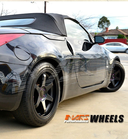 MARS MP - 37 18 inch JDM Stag Matt Black Alloy Wheels Rims 5 x 114.3 - Mars Performance