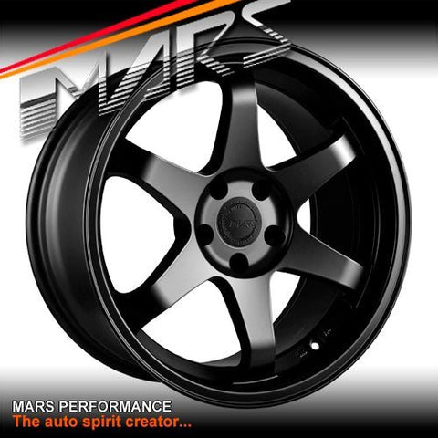 MARS MP - 37 18 inch JDM Stag Matt Black Alloy Wheels Rims 5 x 114.3 - Mars Performance