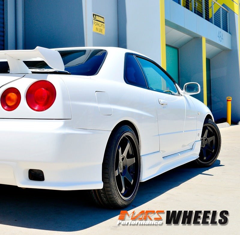 MARS MP - 37 18 inch JDM Stag Matt Black Alloy Wheels Rims 5 x 114.3 - Mars Performance