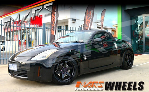 MARS MP - 37 18 inch JDM Stag Matt Black Alloy Wheels Rims 5 x 114.3 - Mars Performance