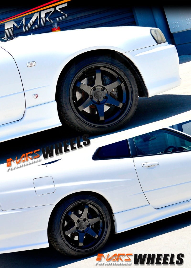 MARS MP - 37 18 inch JDM Stag Matt Black Alloy Wheels Rims 5 x 114.3 - Mars Performance