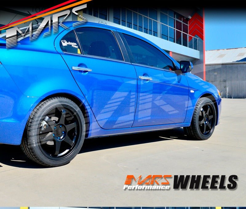 MARS MP - 37 18 inch JDM Stag Matt Black Alloy Wheels Rims 5 x 114.3 - Mars Performance