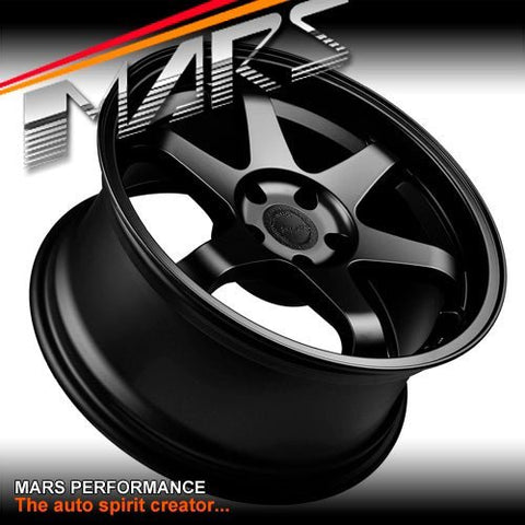 MARS MP - 37 18 inch JDM Stag Matt Black Alloy Wheels Rims 5 x 114.3 - Mars Performance