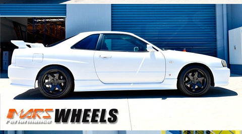 MARS MP - 37 18 inch JDM Stag Matt Black Alloy Wheels Rims 5 x 114.3 - Mars Performance
