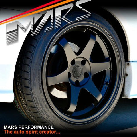 MARS MP - 37 18 inch JDM Stag Matt Black Alloy Wheels Rims 5 x 114.3 - Mars Performance