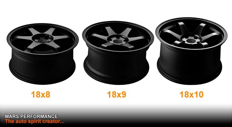MARS MP - 37 18 Inch Matt Black JDM Stag Alloy Wheels Rims 5x100 - Mars Performance
